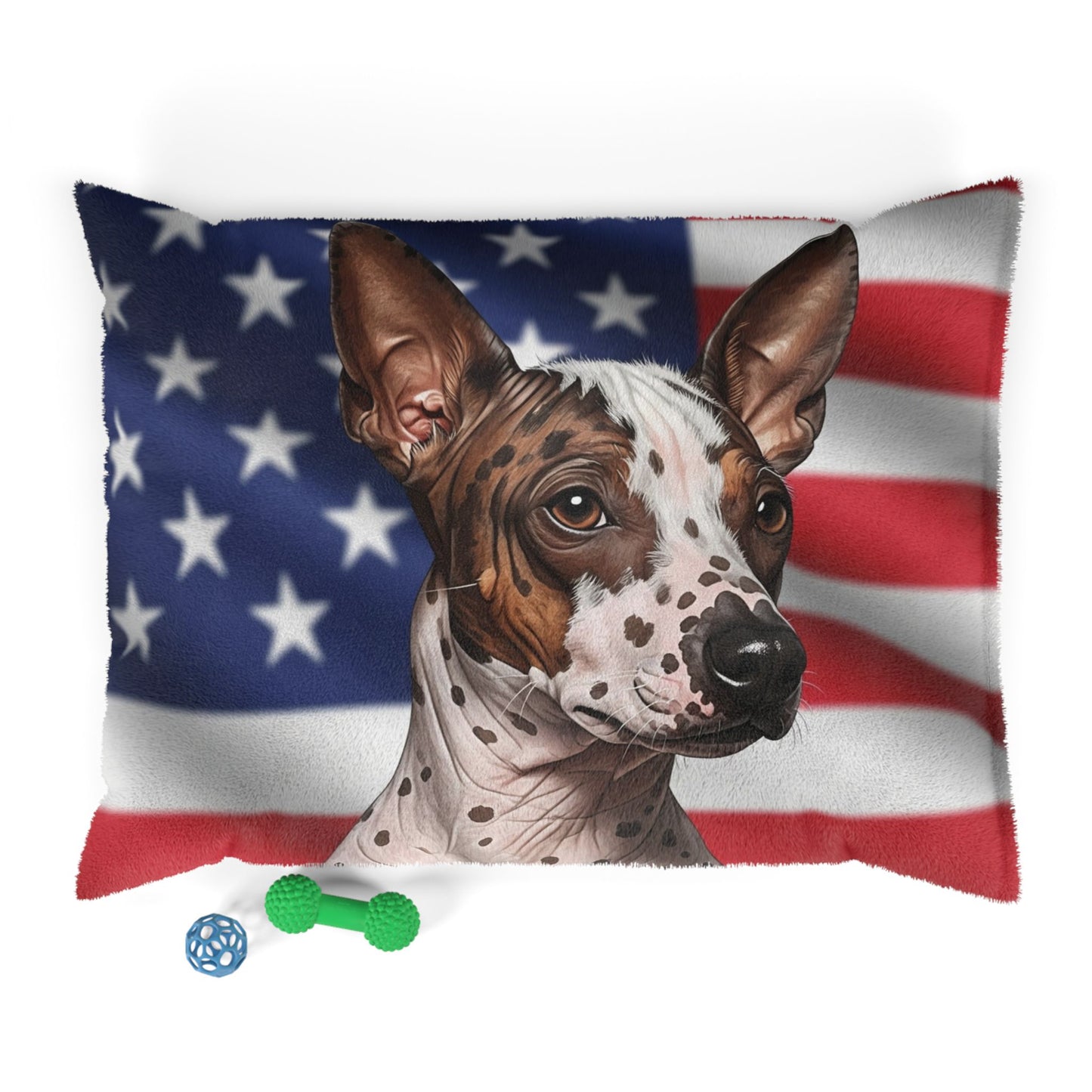 American Hairless Terrier Patriotic Pet Bed