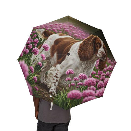 English Springer Spaniel Semi-Automatic Foldable Umbrella