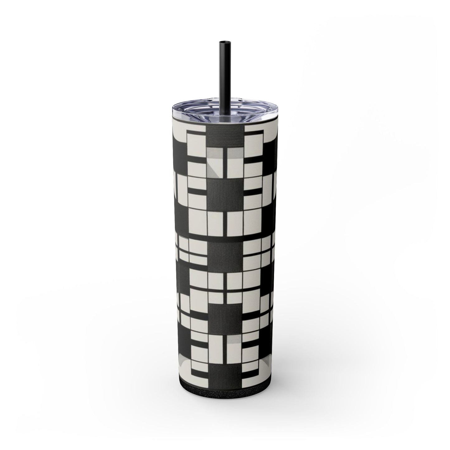 Optical Illusion Skinny Tumbler with Straw, 20oz