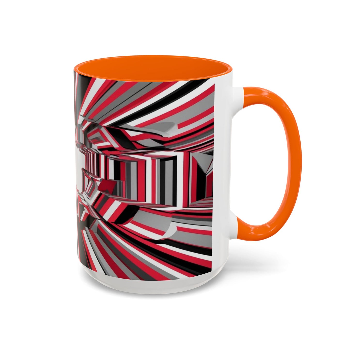 Optical Illusion Accent Mug – Ceramic Coffee Cup