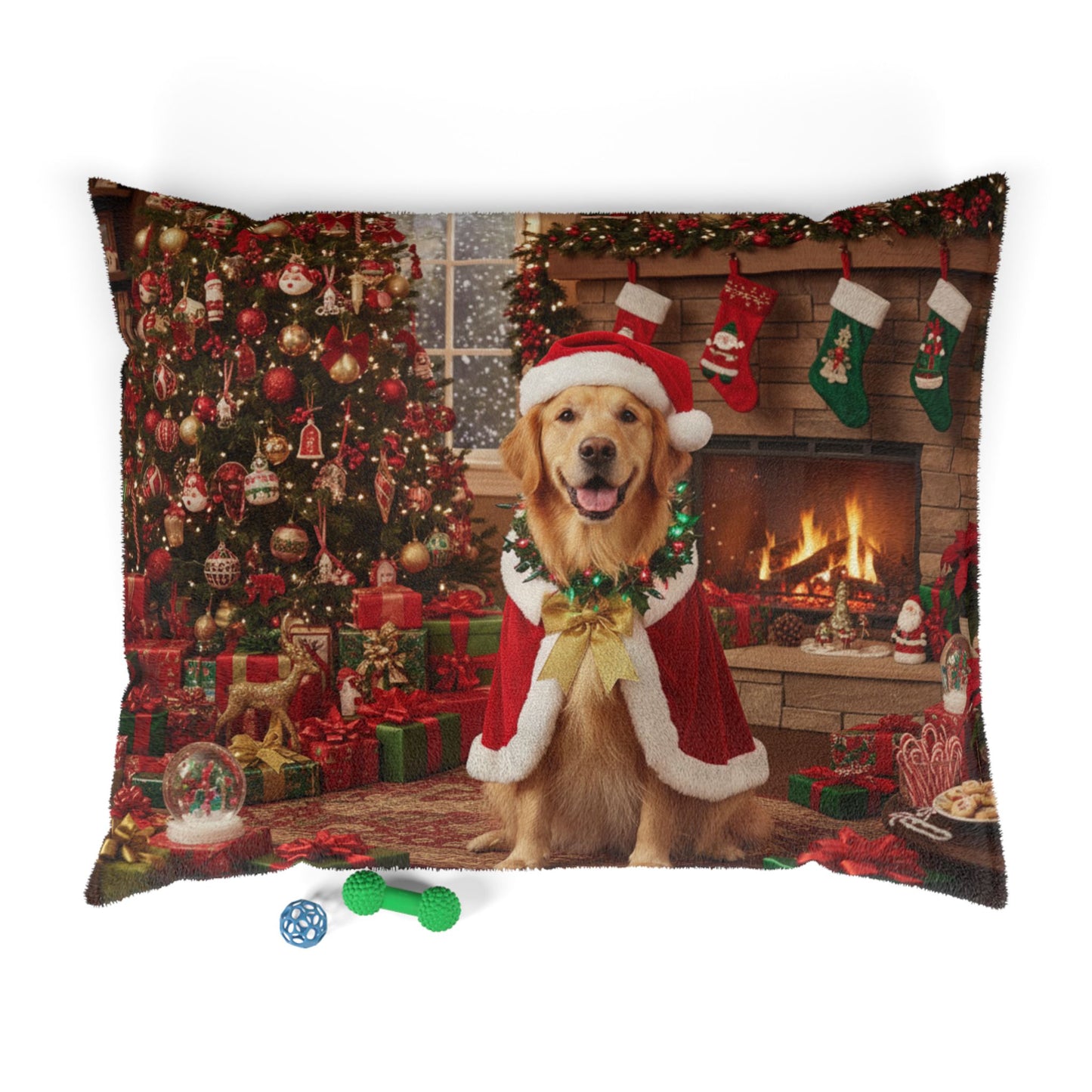 Golden Retriever Santa Pet Bed