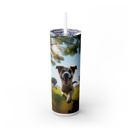 Indian Pariah Dog Tumbler with Straw, 20oz