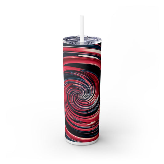 Optical Illusion Skinny Tumbler with Straw, 20oz
