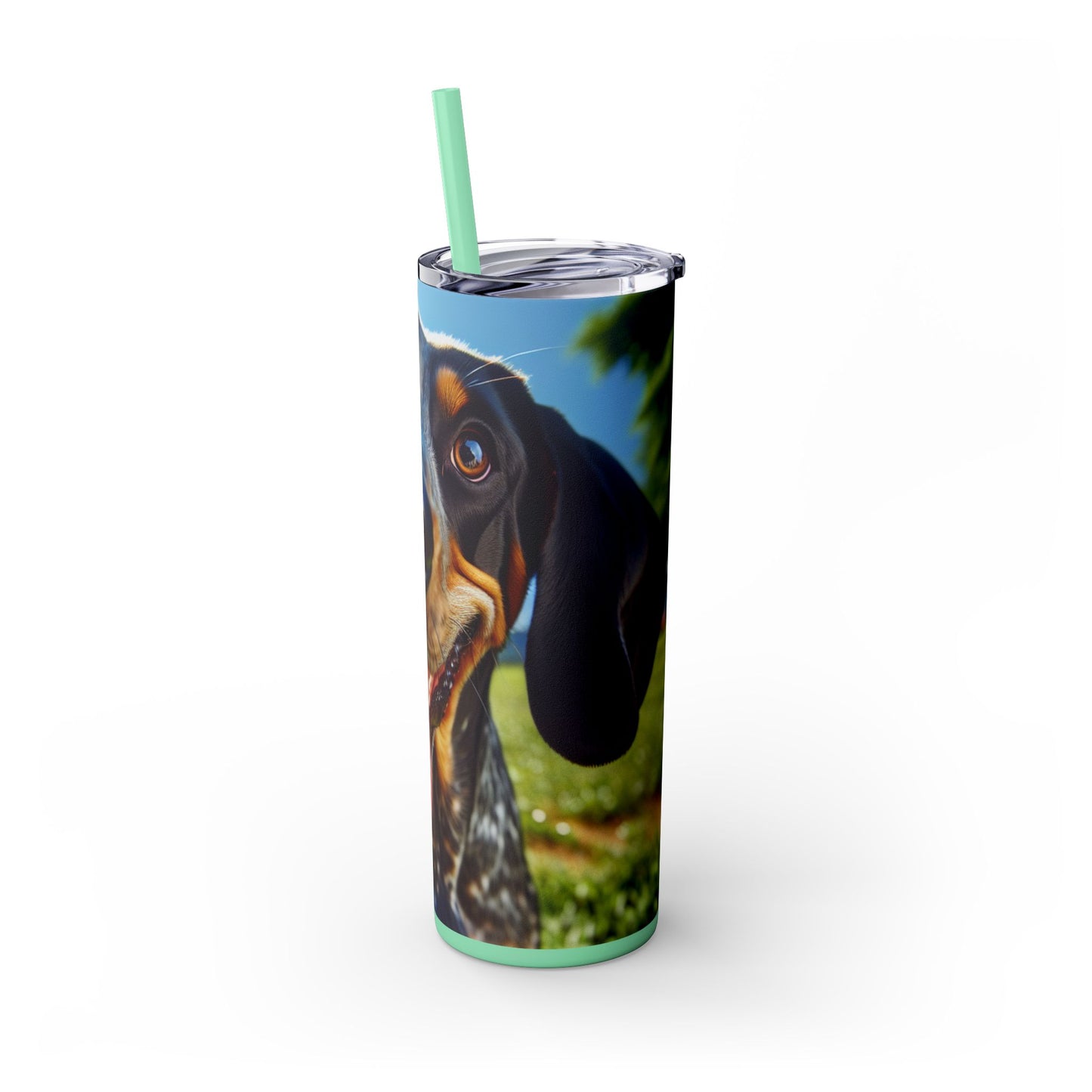 Bluetick Coonhound Tumbler with Straw, 20oz