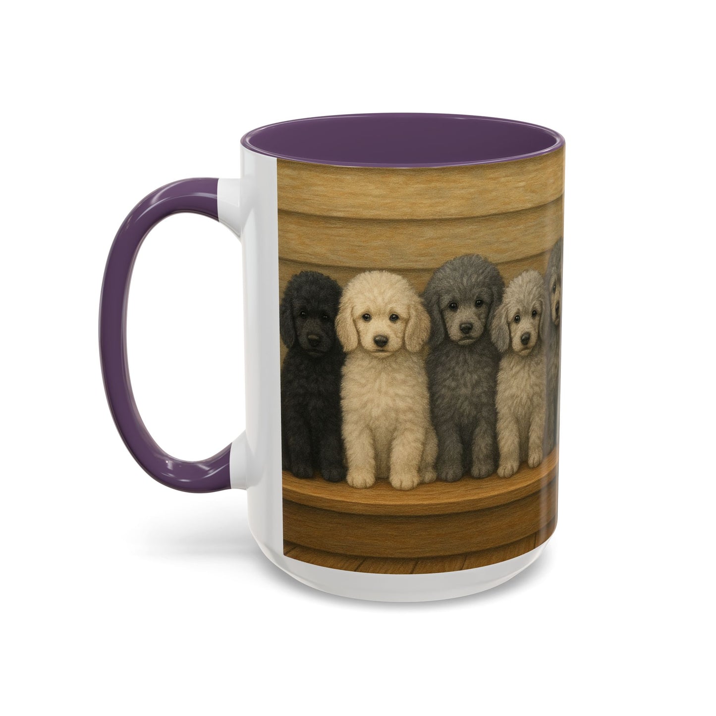 Mug à café décoratif avec motif chiots caniches - Cadeau idéal pour les amoureux des chiens