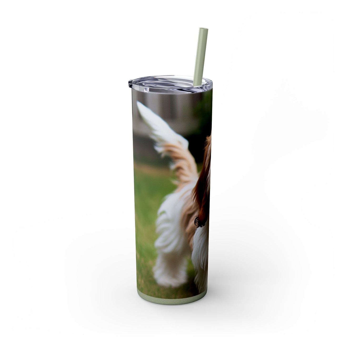 Petit Basset Griffon Vendeen Skinny Tumbler with Straw, 20oz