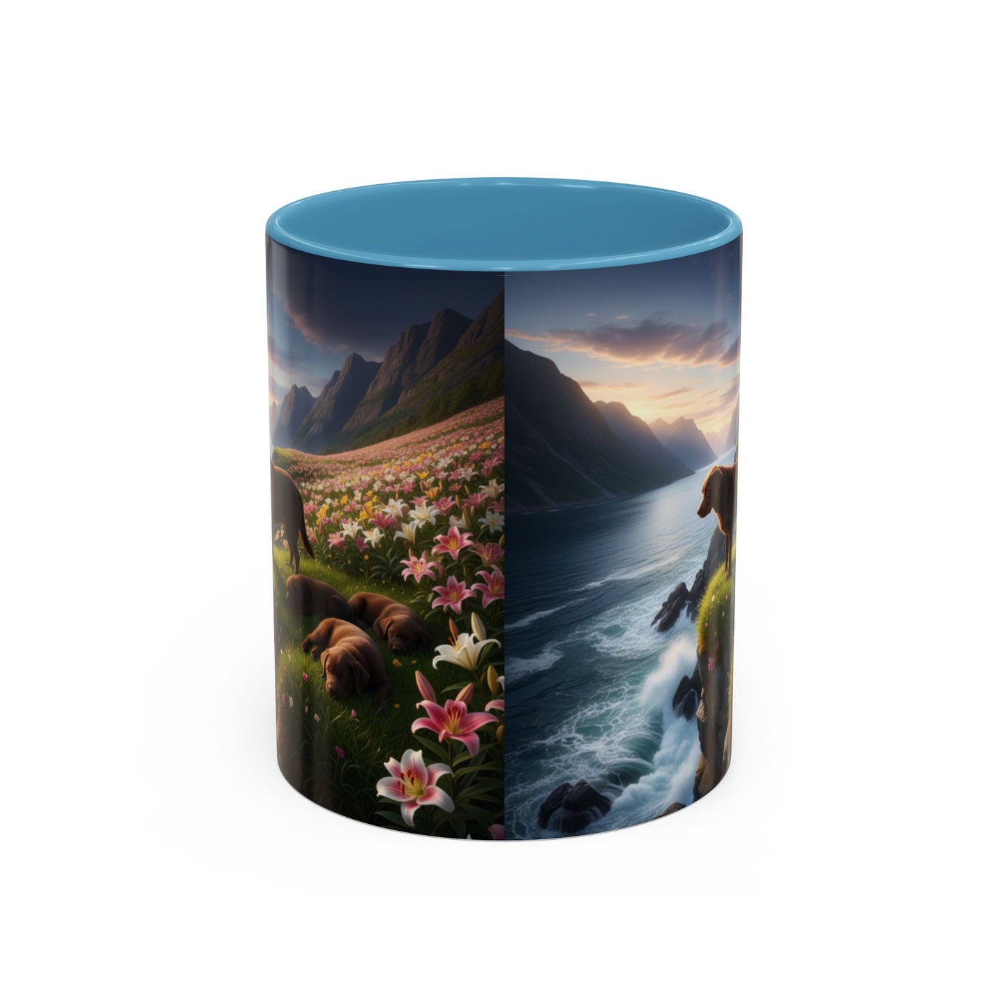 Chocolate Labrador Retriever Accent Mug – Ceramic Coffee Cup