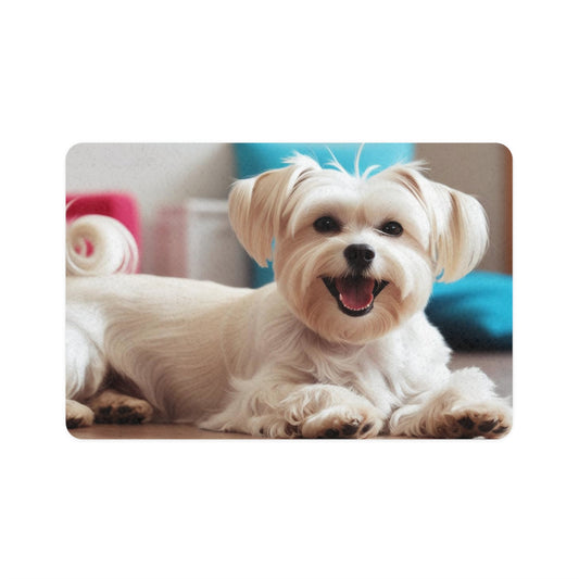 Pet Food Mat (12x18) - Maltese