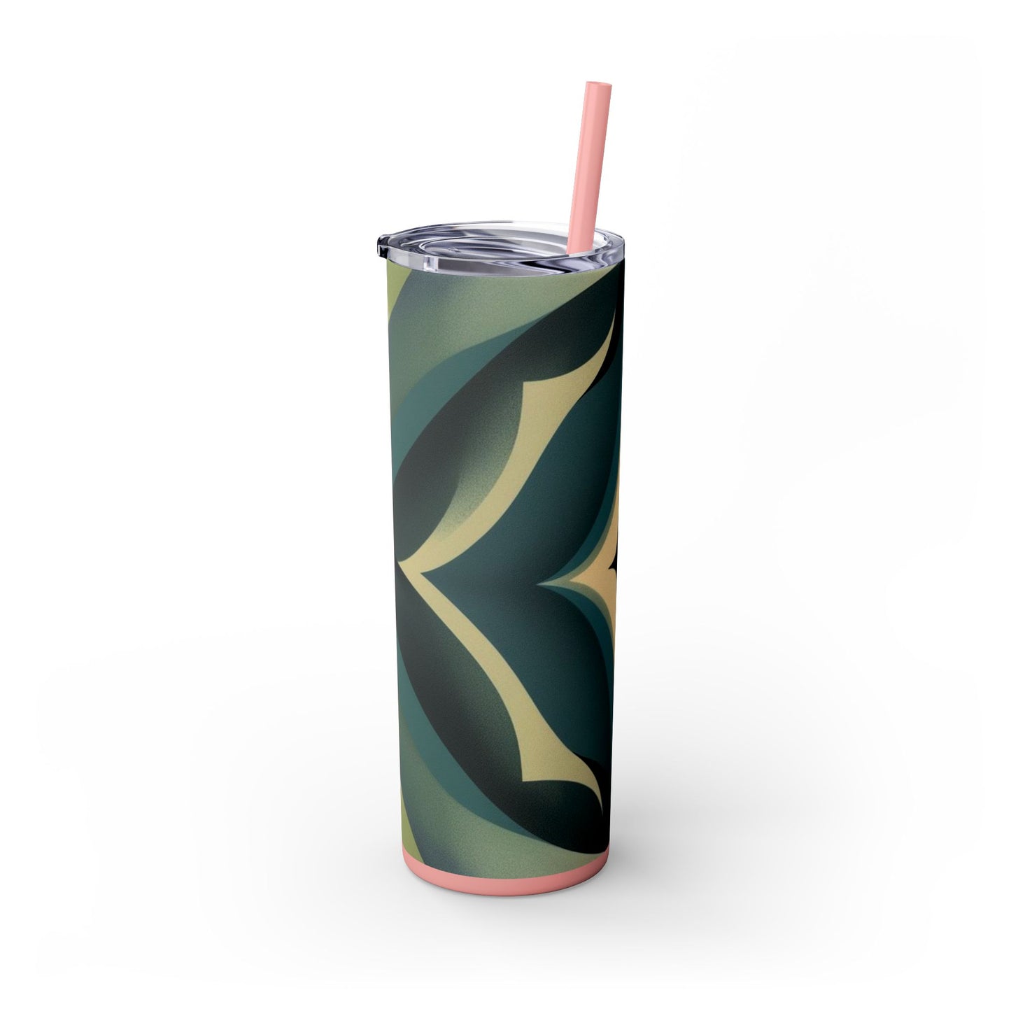 Optical Illusion Skinny Tumbler with Straw, 20oz