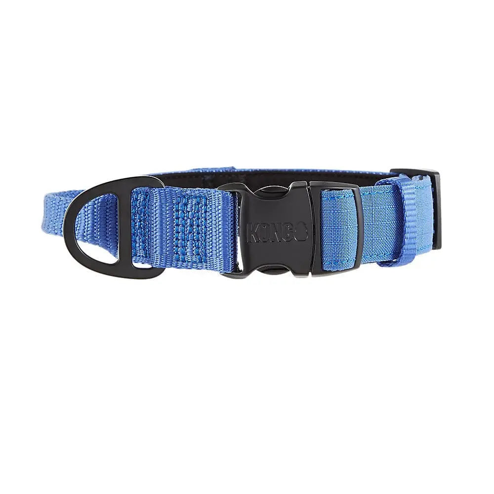 Collier pour chien Kong Large Blue Ultra Durable avec poignée rembourrée confortable et réglable