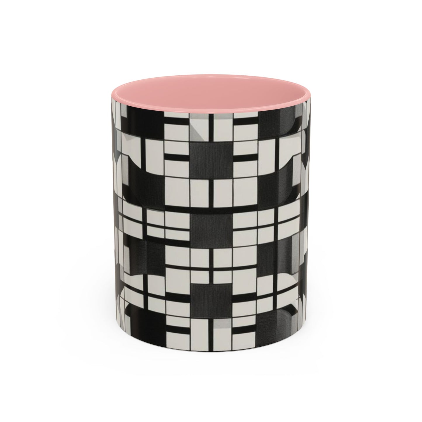 Optical Illusion Accent Mug – Ceramic Coffee Cup