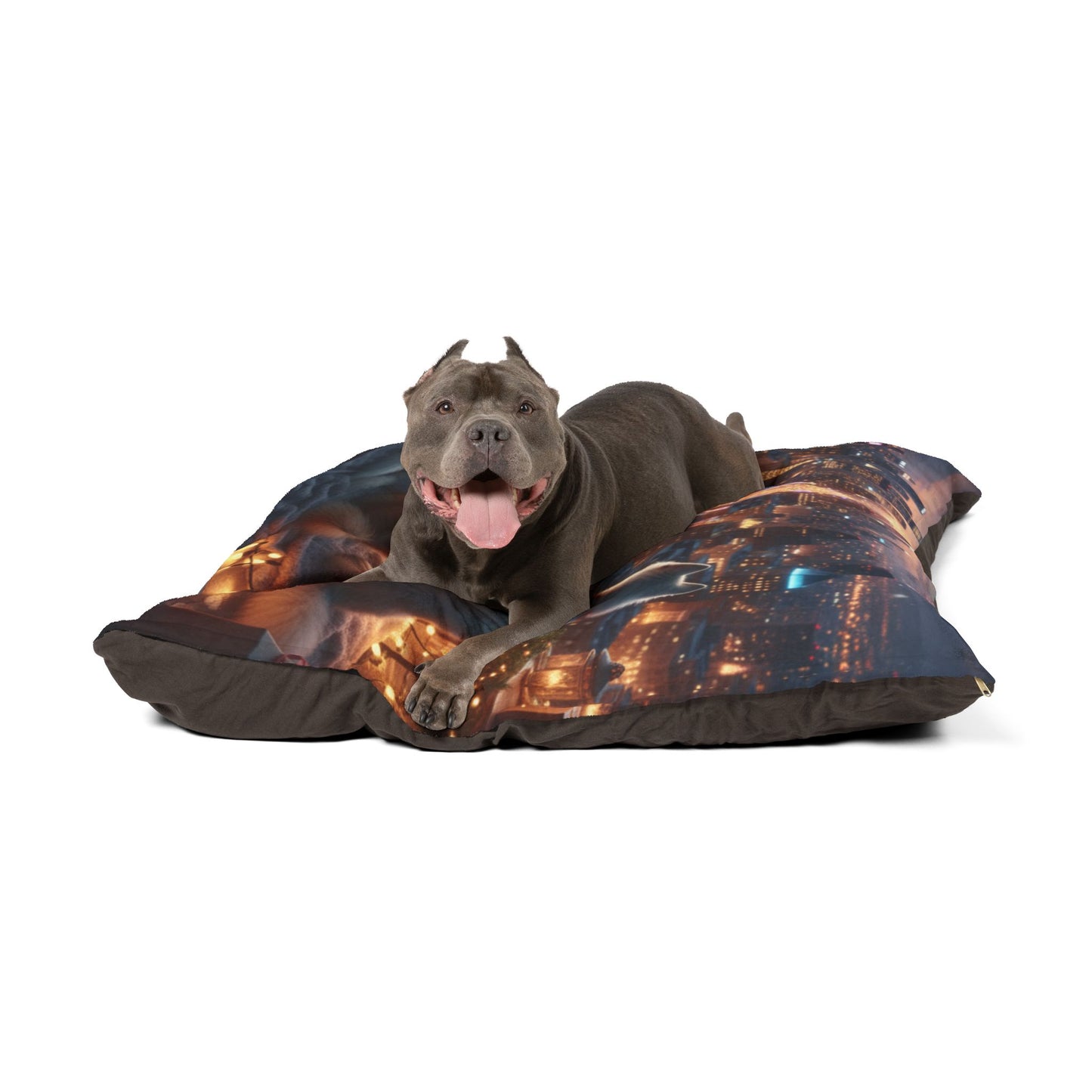 Holiday Nightscape City Lights Pet Bed