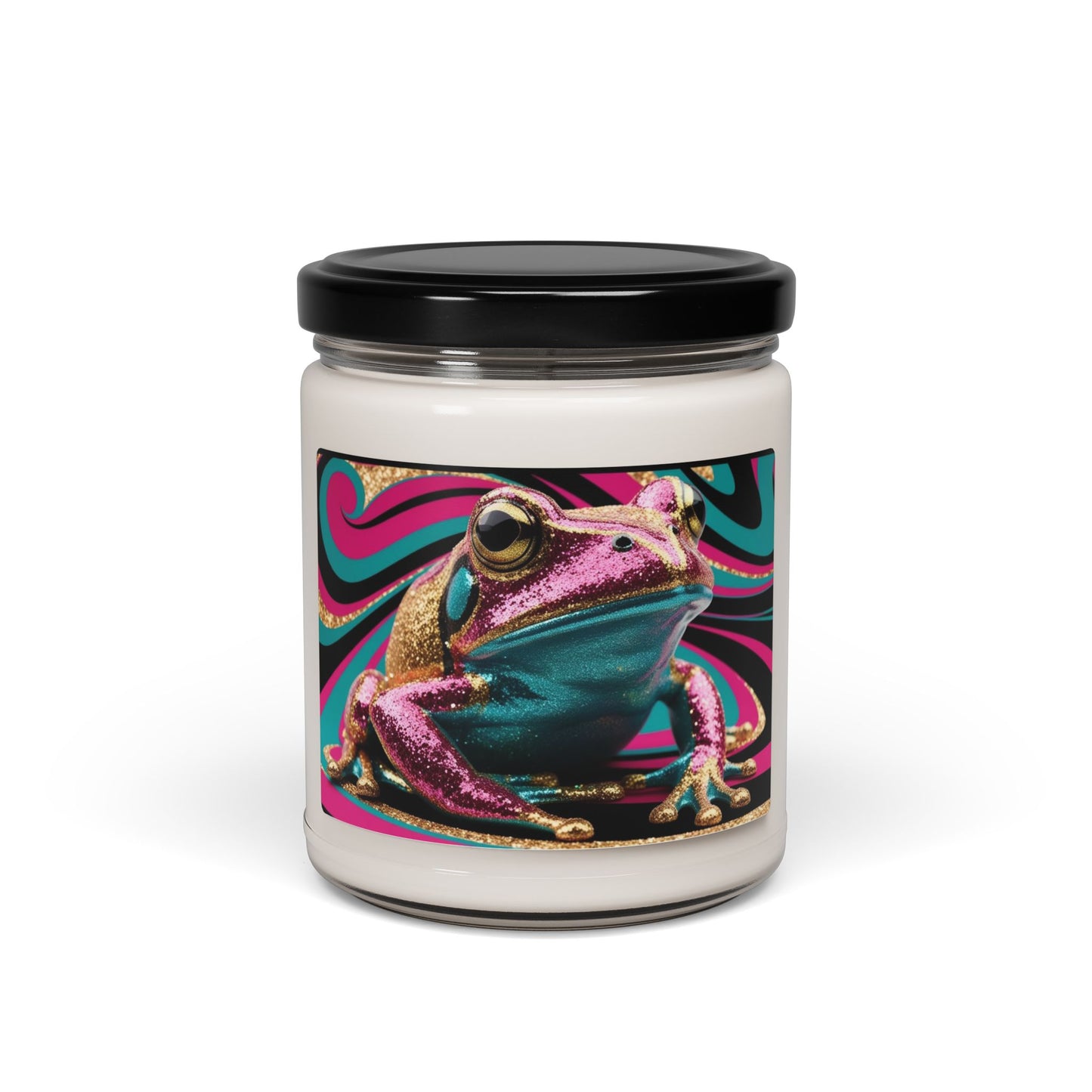 Glittery Psychedelic Frog- Scented Soy Candle, 9oz