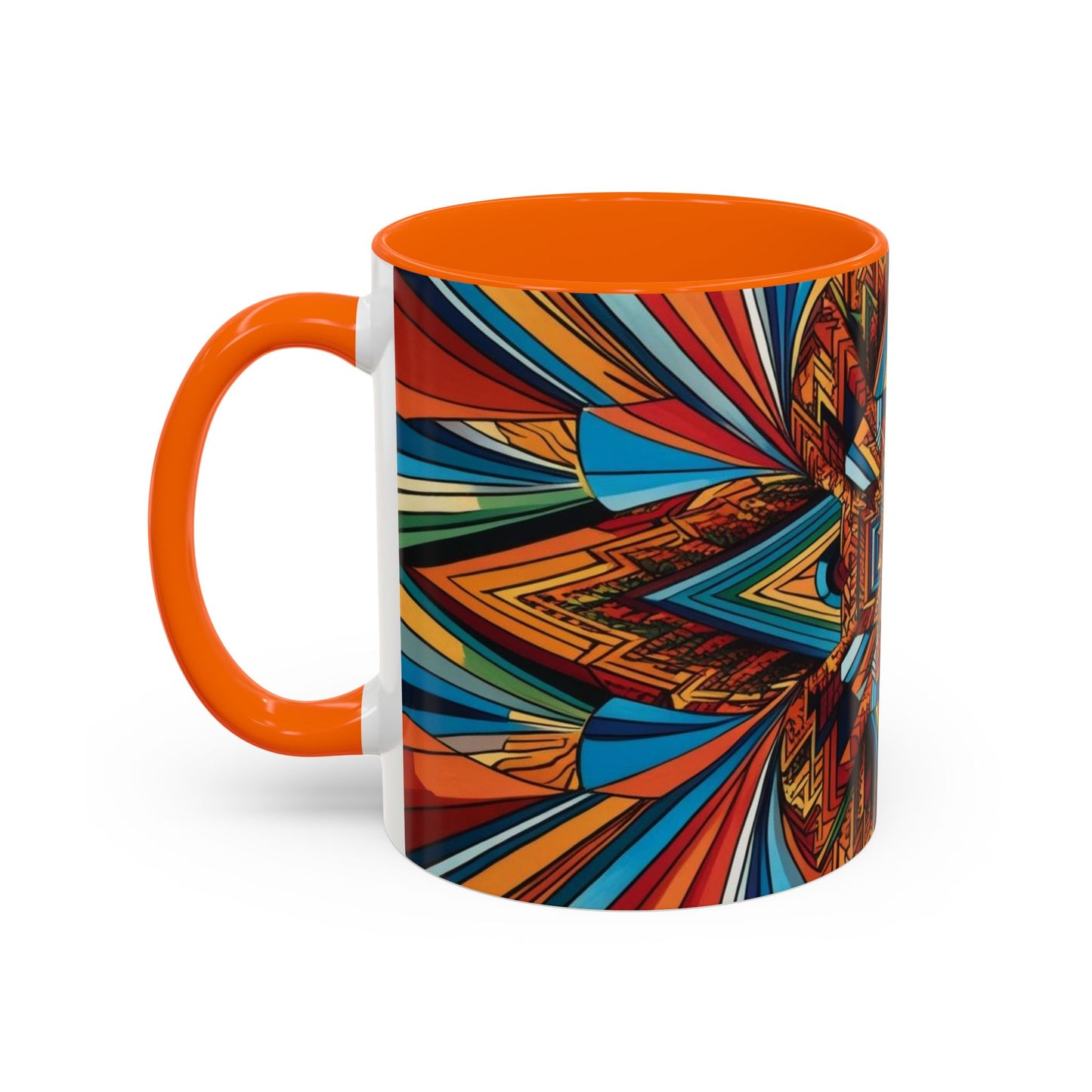 Optical Illusion Accent Mug – Ceramic Coffee Cup