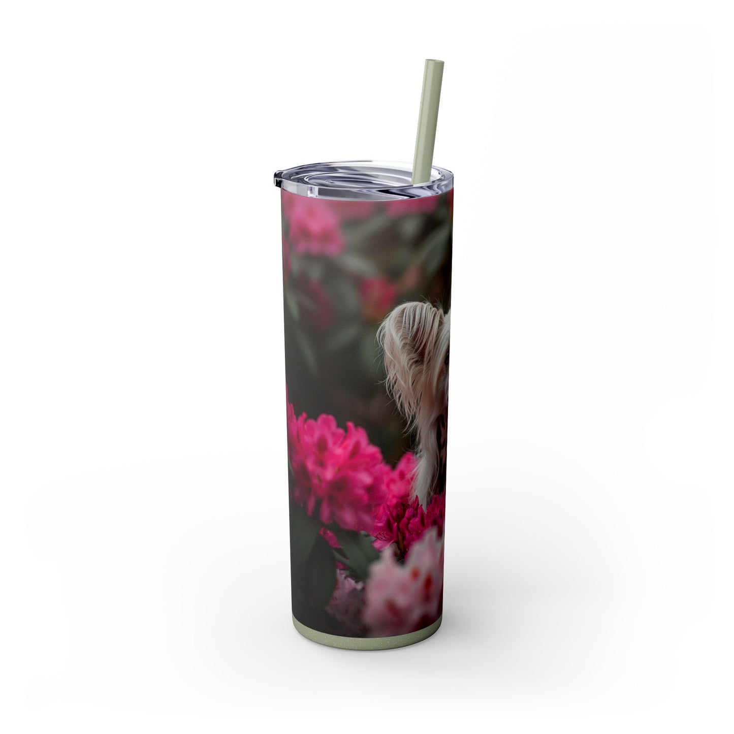 Skinny Tumbler with Straw – 20 oz Stainless Steel Cup
