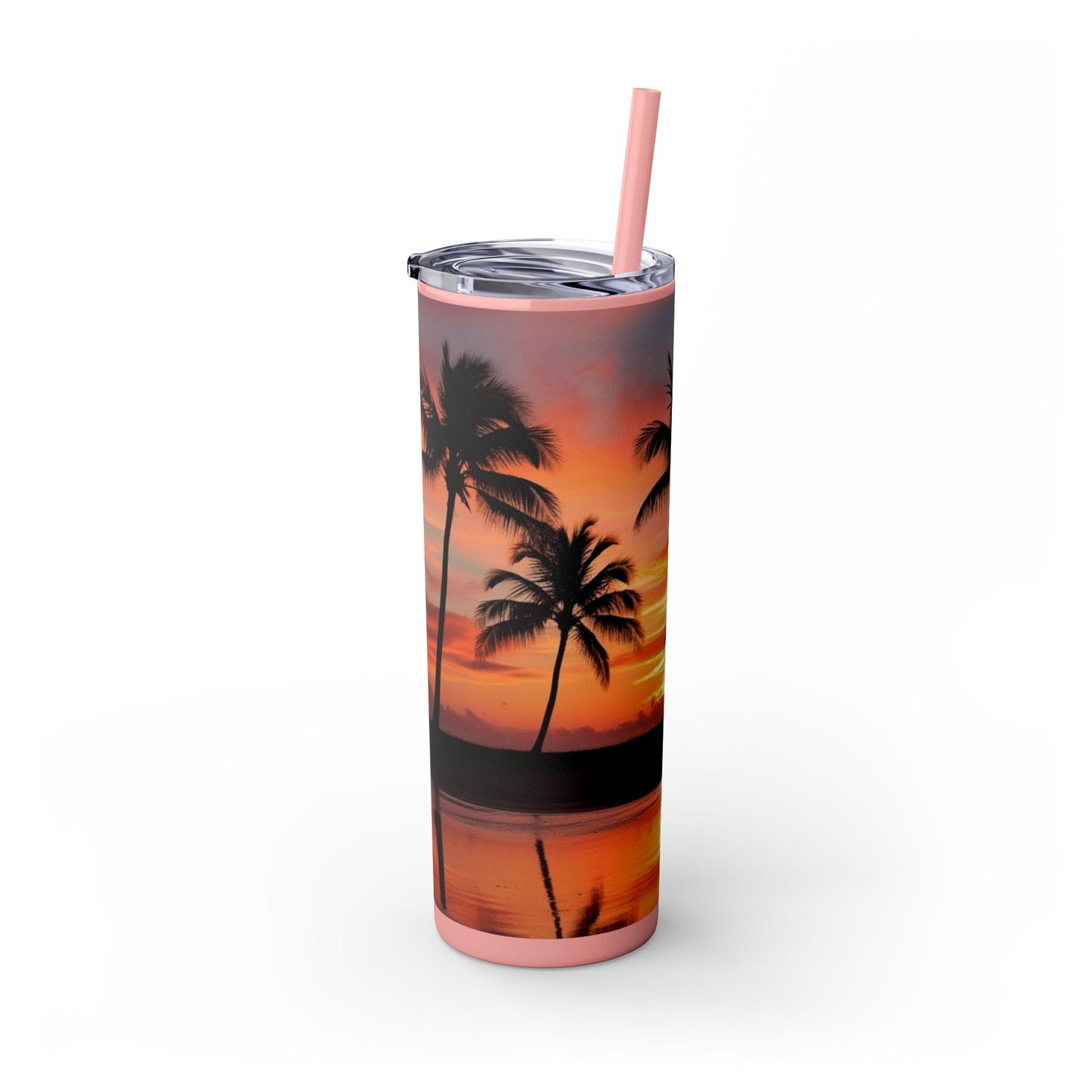 Brilliant Sunrise Skinny Tumbler with Straw, 20oz