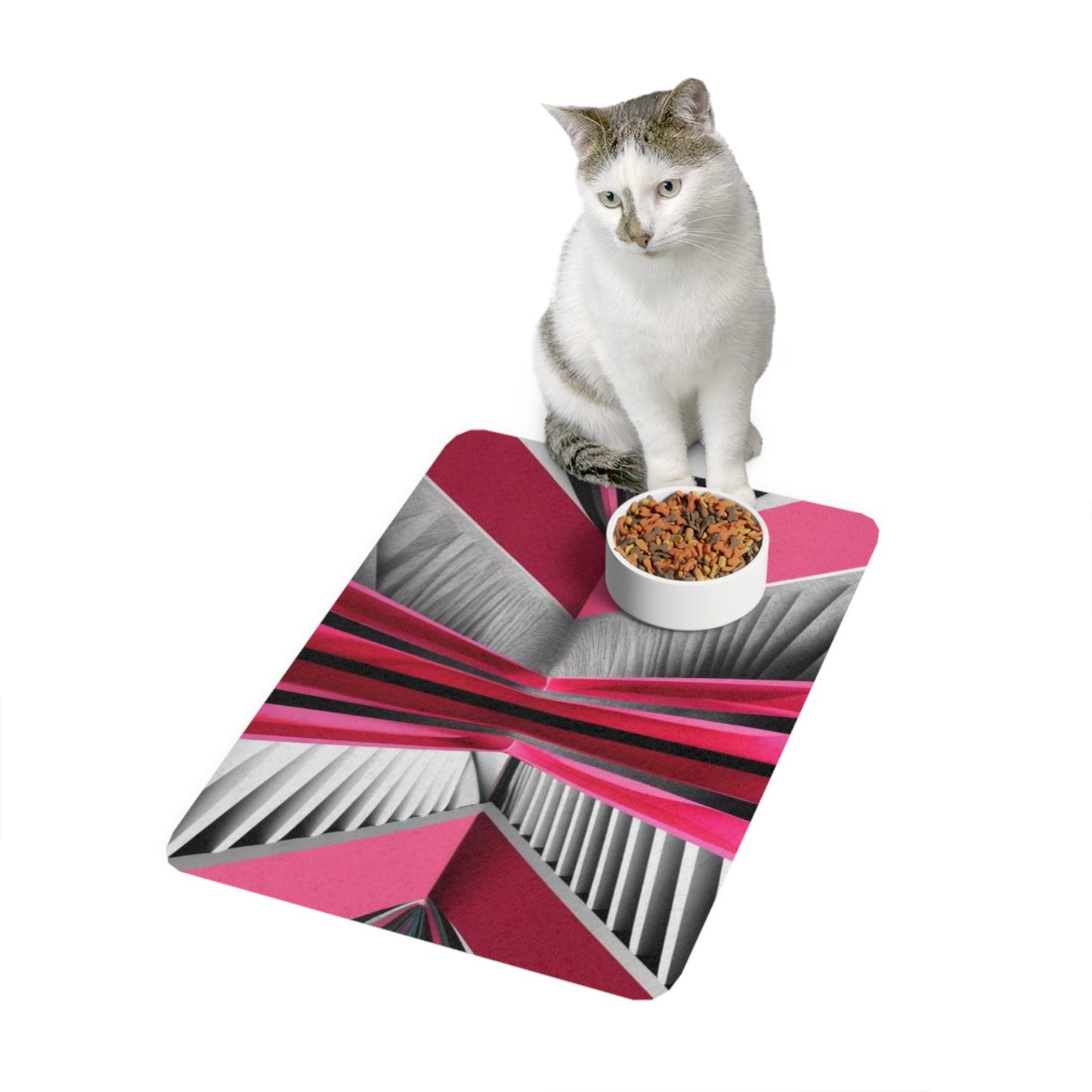 Pet Food Mat (12x18) - Optical Illusion