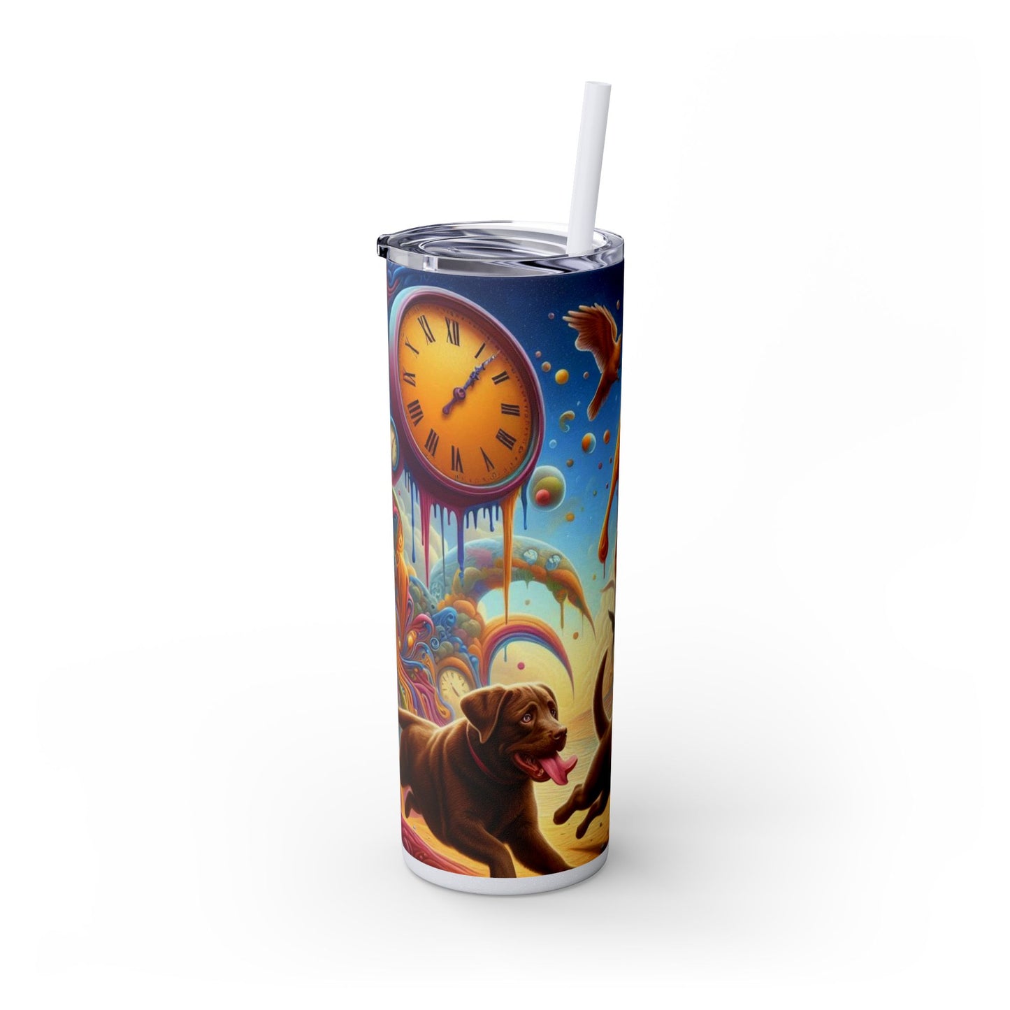 Gobelet Labrador en chocolat avec paille, 590 ml