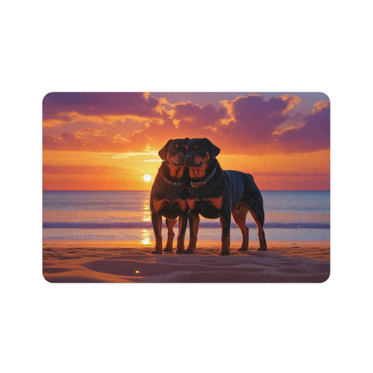 Pet Food Mat (12x18) - Rottweiler Love