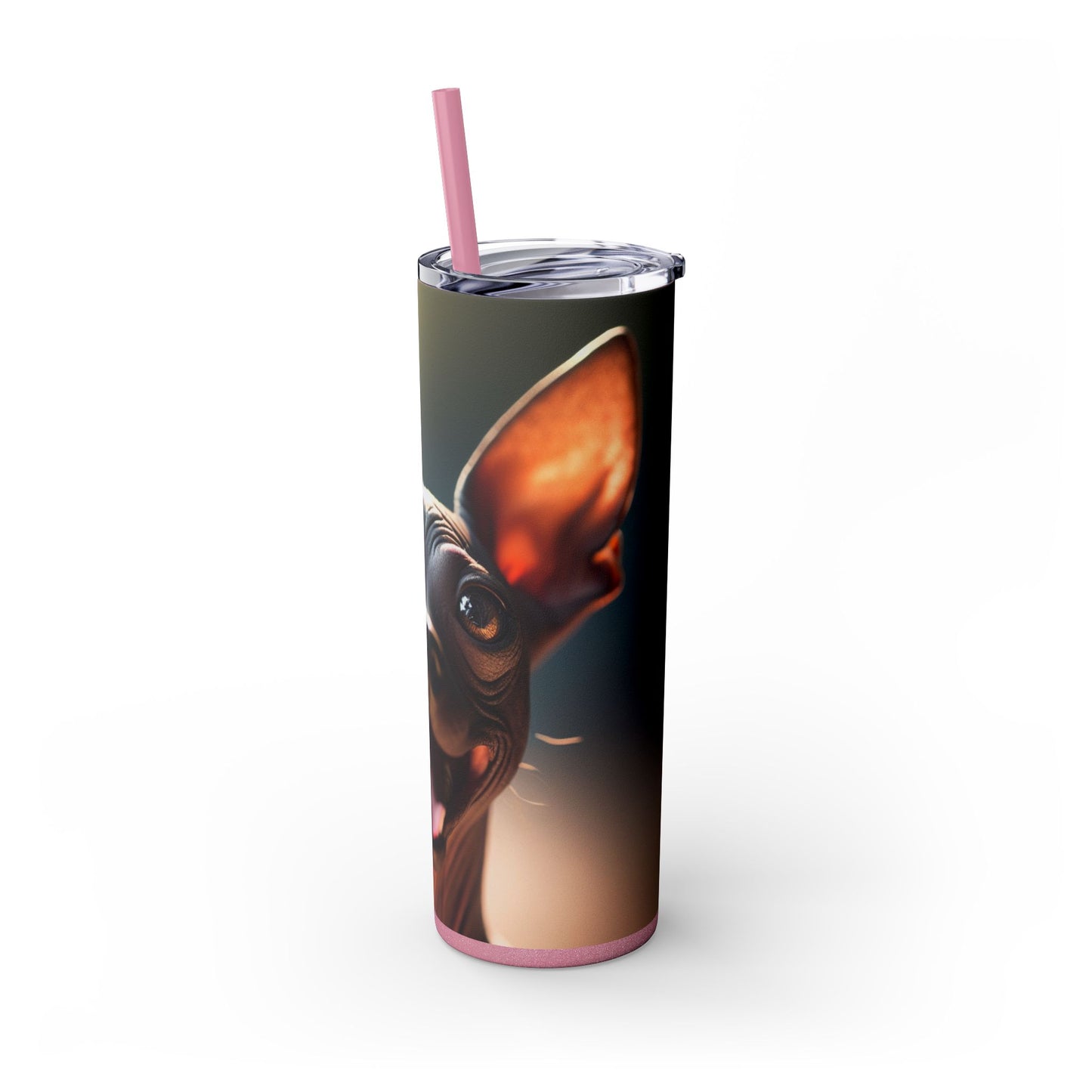 Xoloitzcuintli Skinny Tumbler with Straw, 20oz