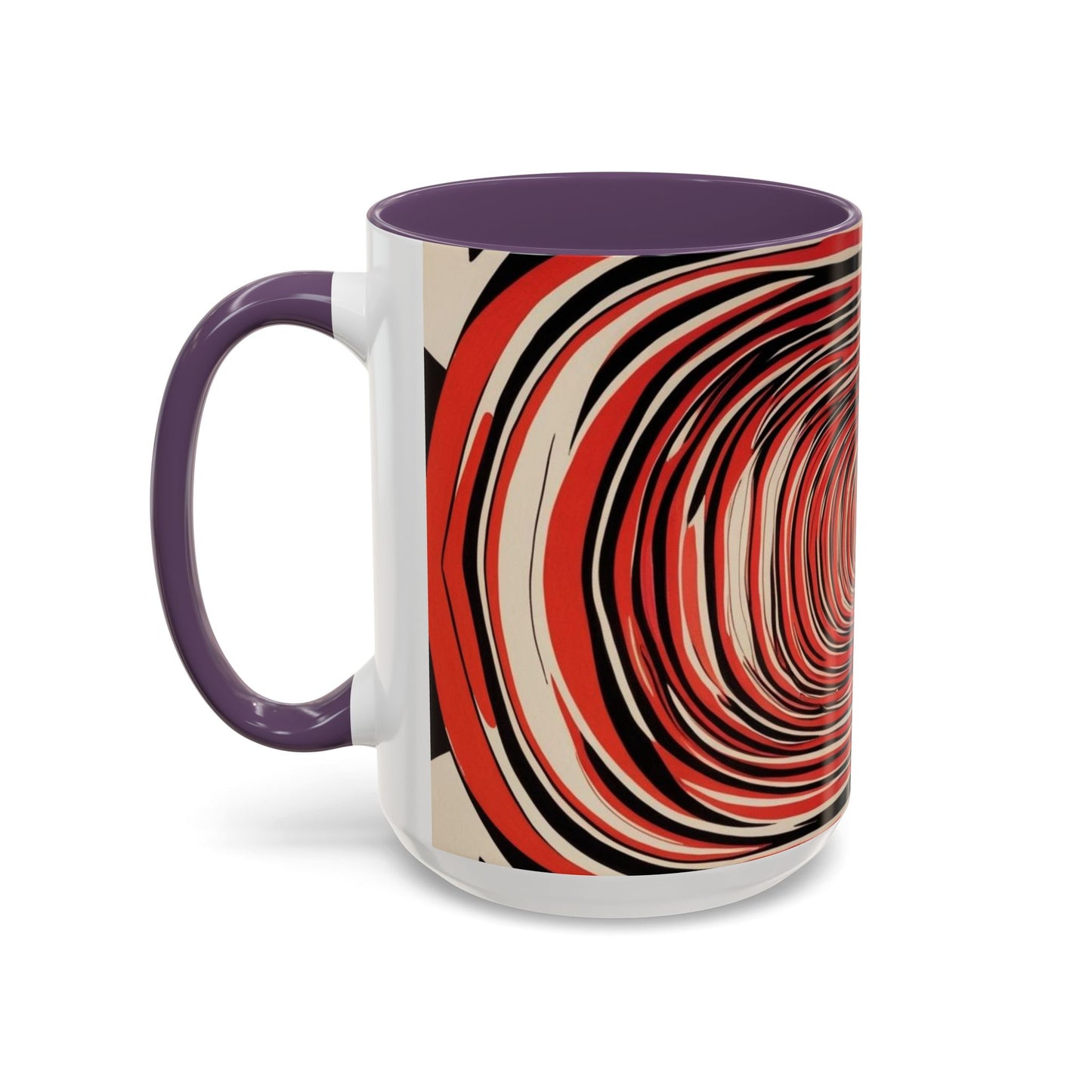 Optical Illusion Accent Mug – Ceramic Coffee Cup
