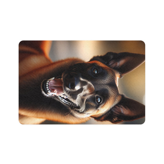 Vertical Pet Food Mat (12x18) - Belgian Shepherd Dog Malenois