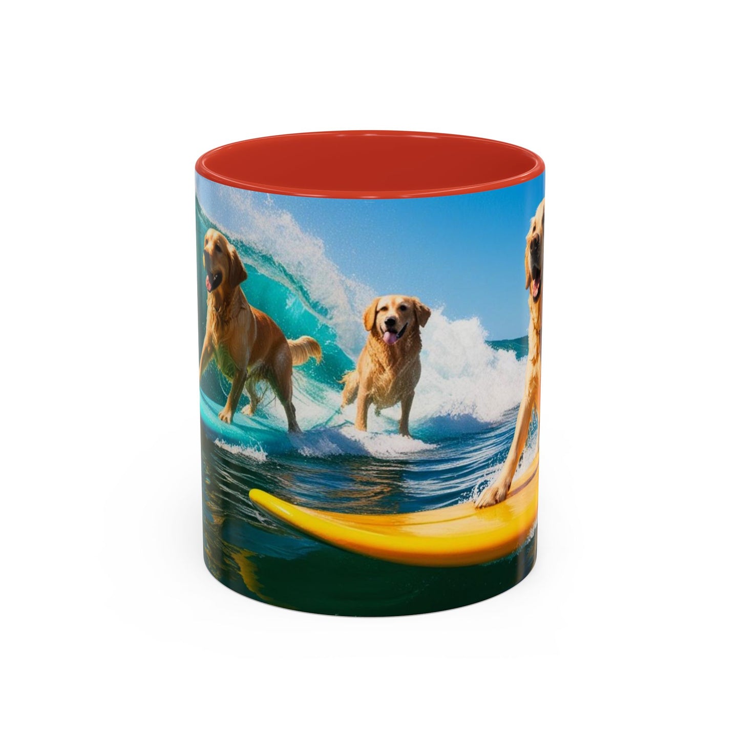 Mug à café Surf Dogs Accent - Cadeau idéal pour les amoureux des chiens