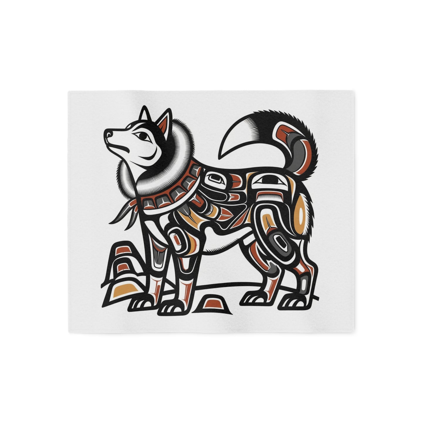 Manta de sudadera con diseño de husky siberiano