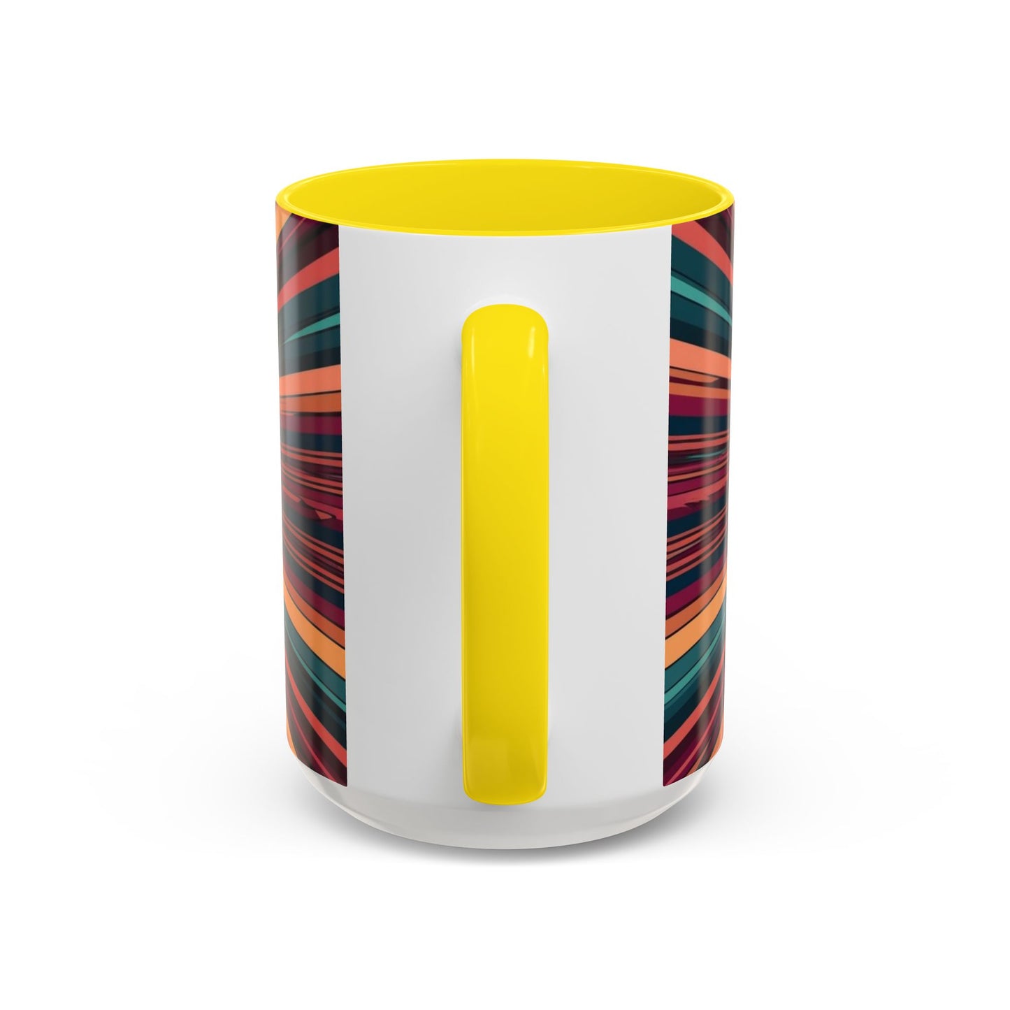 Optical Illusion Accent Mug – Ceramic Coffee Cup