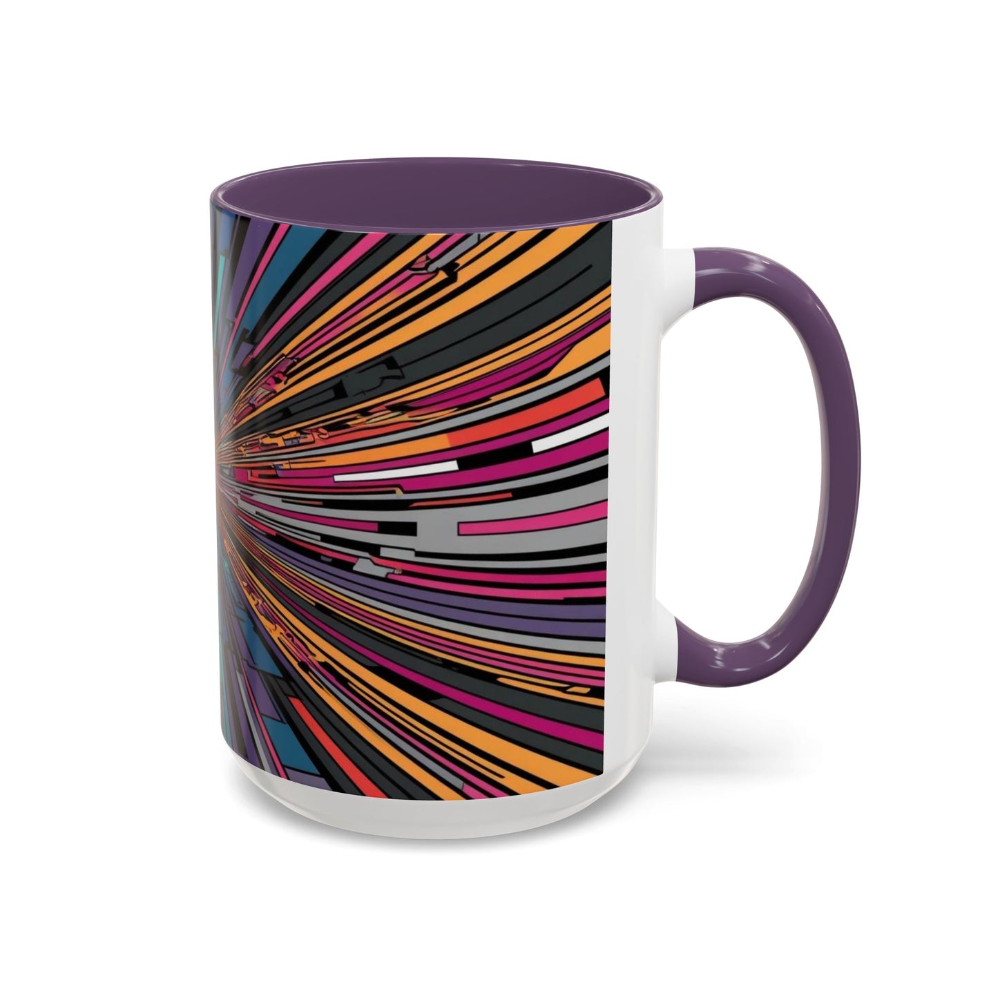 Optical Illusion Accent Mug – Ceramic Coffee Cup