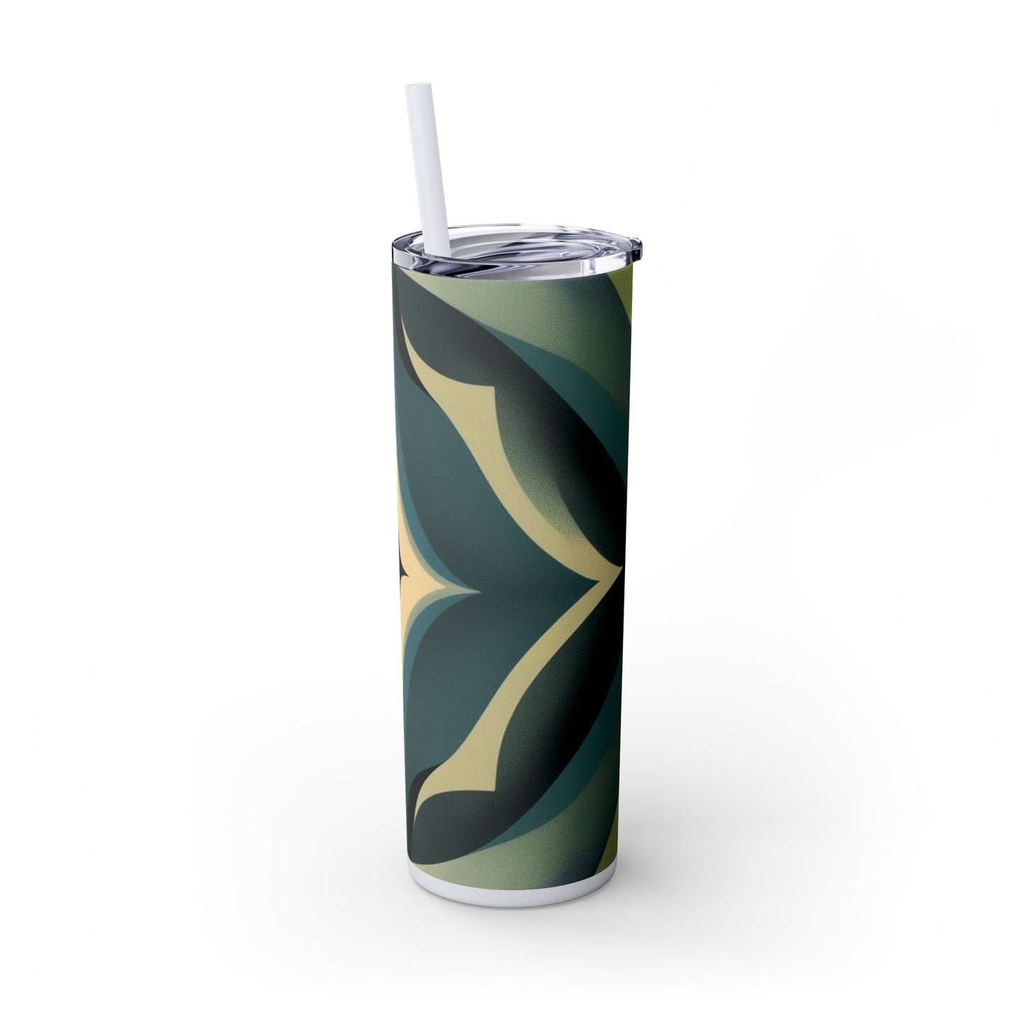 Optical Illusion Skinny Tumbler with Straw, 20oz