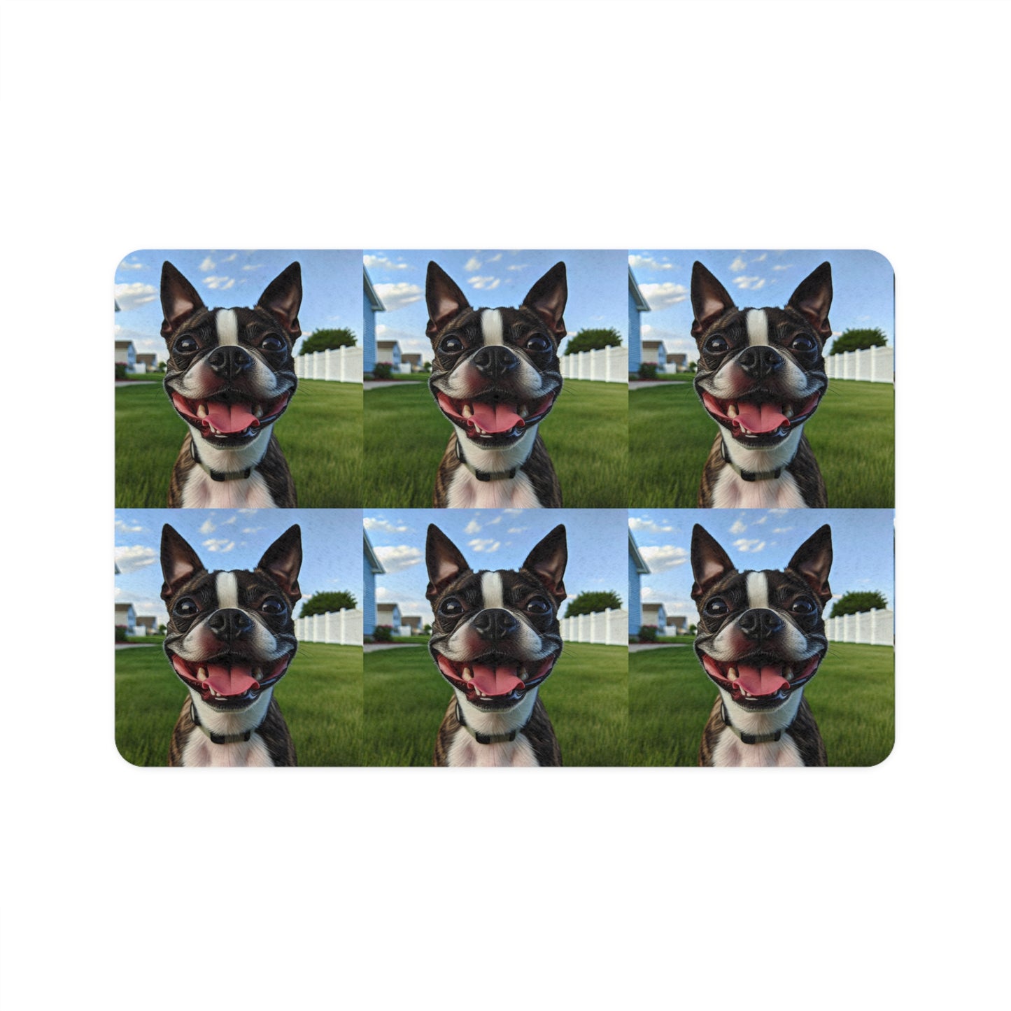 Pet Food Mat (12x18) - Boston Terrier