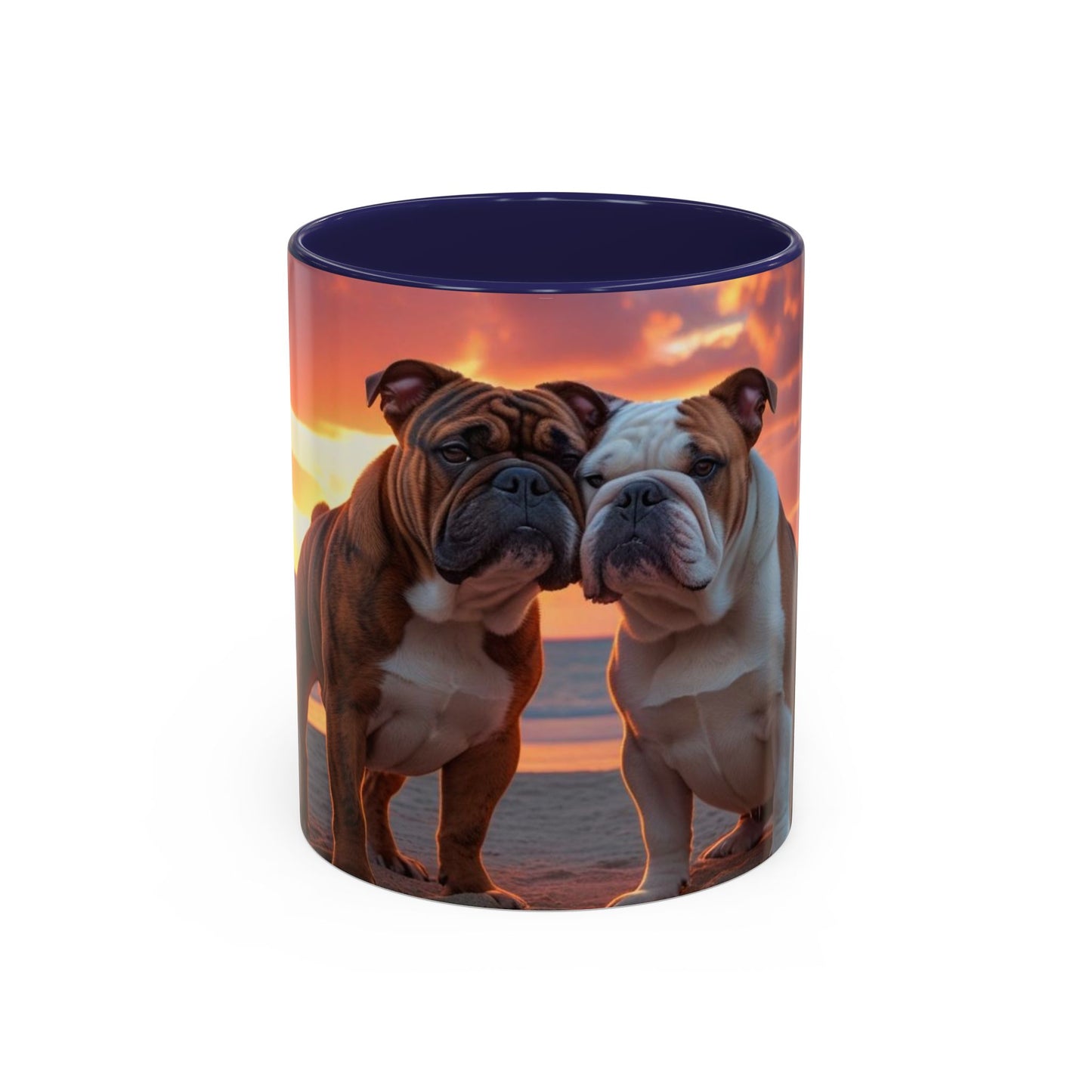 Bulldog Love Accent Coffee Mug - Perfect Gift for Dog Lovers