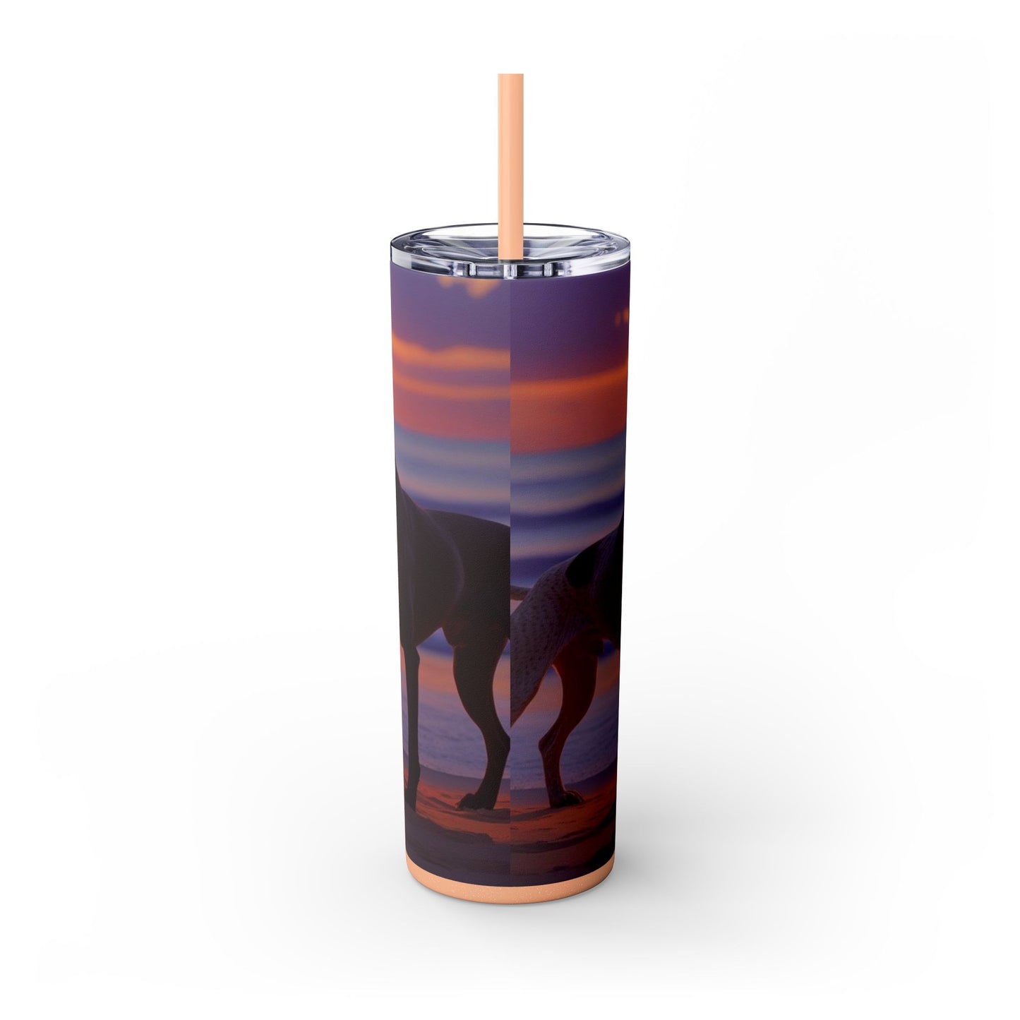 German Shorthaired Pointer Love Skinny Tumbler with Straw, 20oz