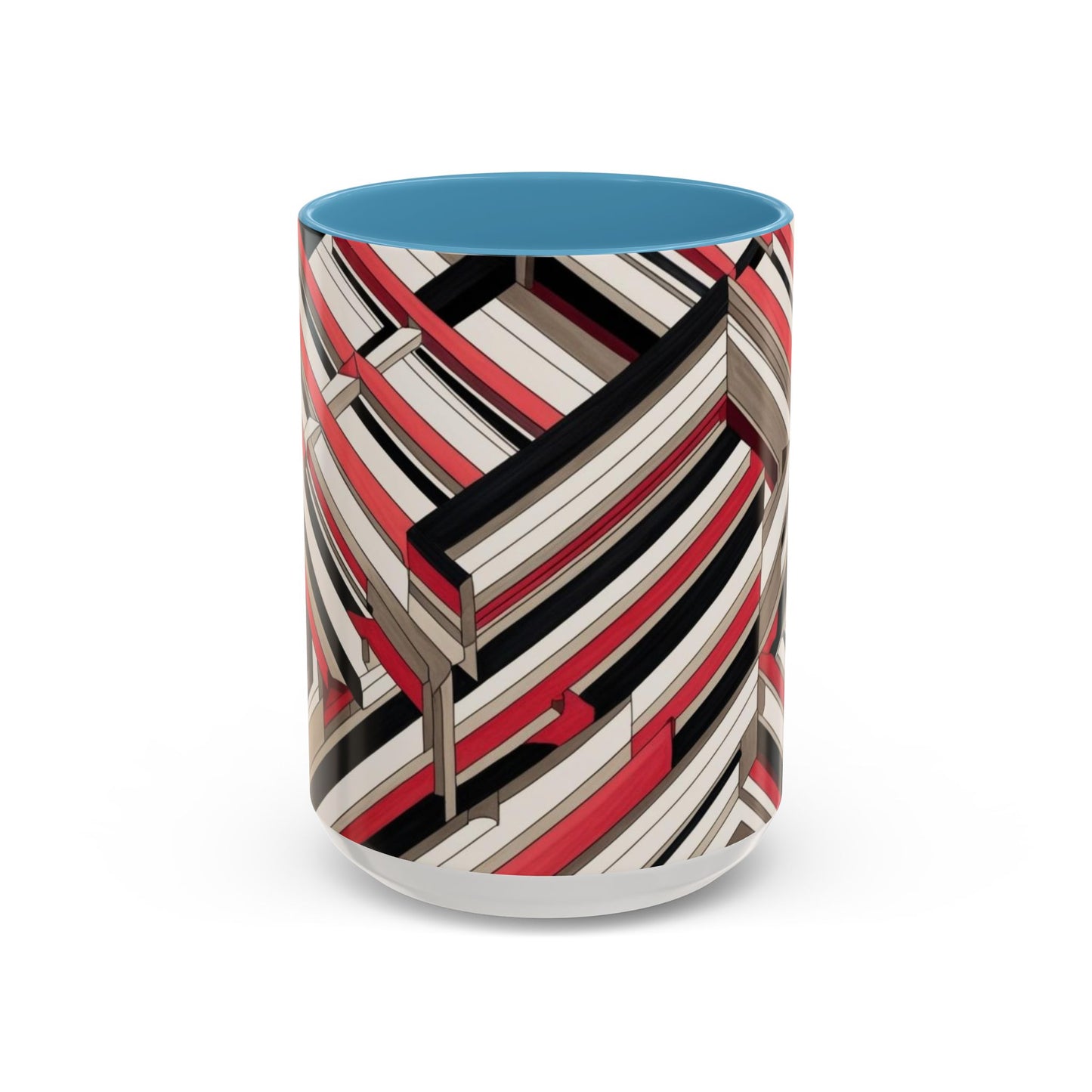 Optical Illusion Accent Mug – Ceramic Coffee Cup