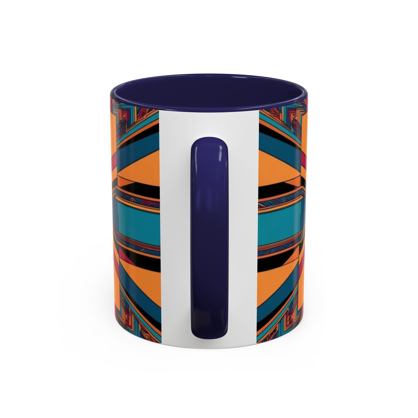 Optical Illusion Accent Mug – Ceramic Coffee Cup