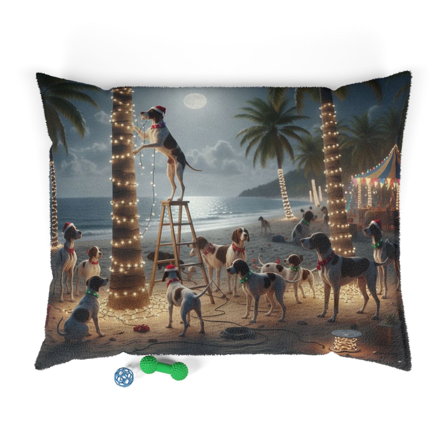 Coastal Holiday Decorating Party Pet Bed