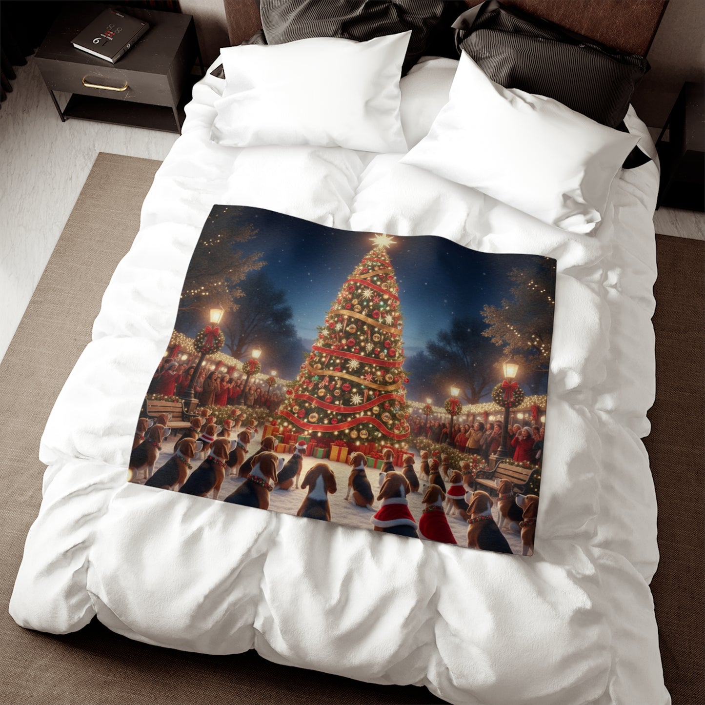 Christmas Tree Lighting Celebration Blanket