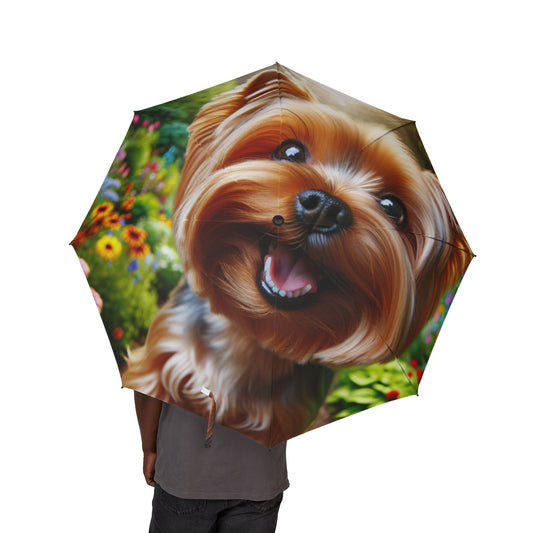 Yorkshire Terrier Semi-Automatic Foldable Umbrella