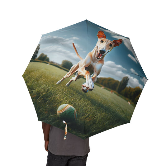 Ibizan Hound Semi-Automatic Foldable Umbrella