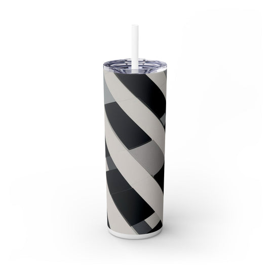 Optical Illusion Skinny Tumbler with Straw, 20oz