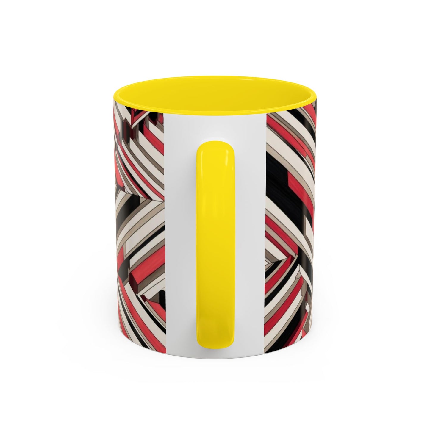 Optical Illusion Accent Mug – Ceramic Coffee Cup