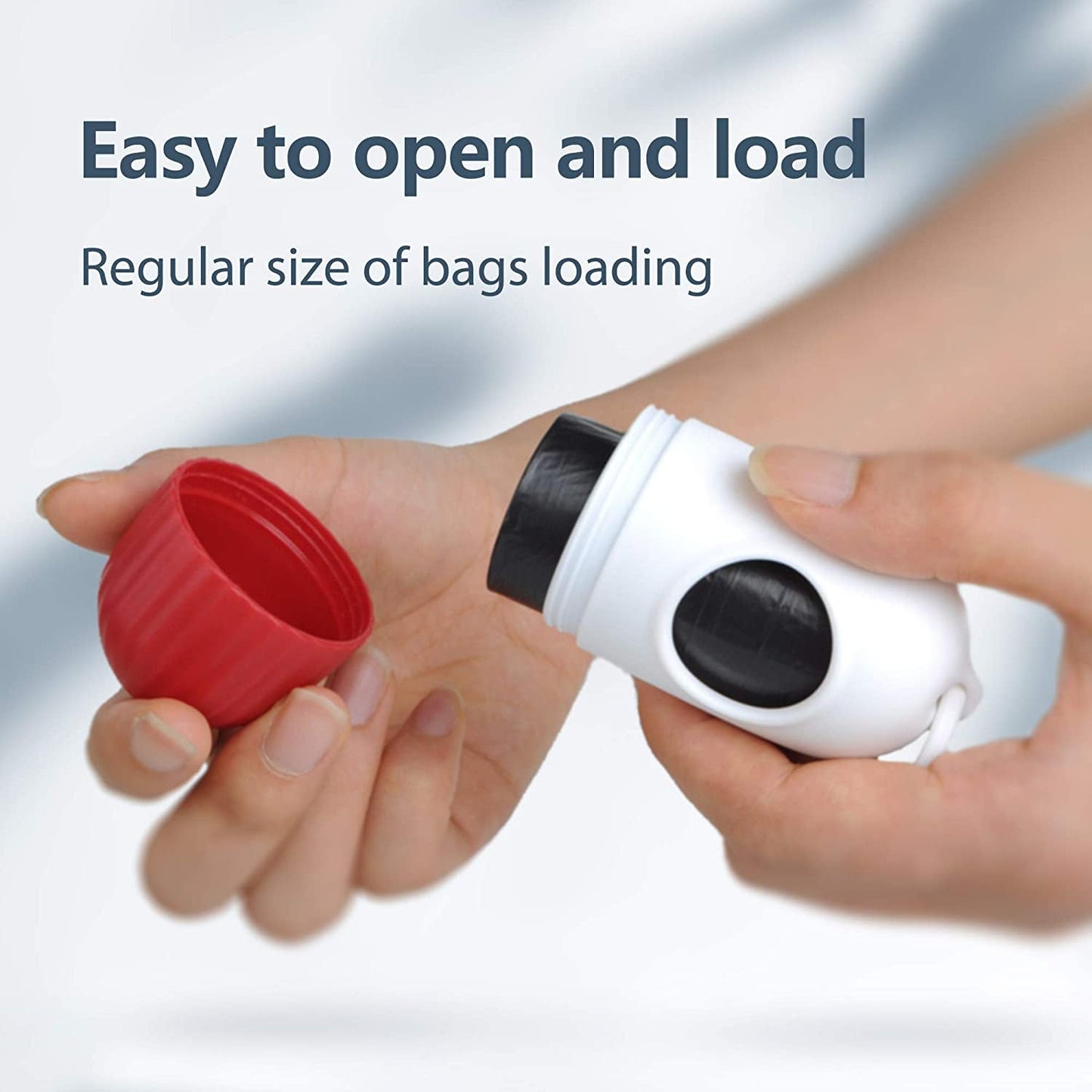 Correa retráctil para perros de 16 pies con dispensador y bolsas para excrementos