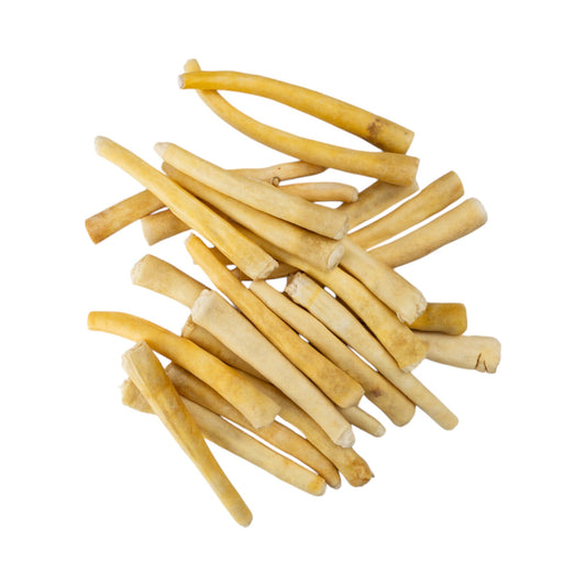 Friandises naturelles pour chiens à base de queue de vache – Friandises à mâcher de qualité supérieure pour des dents et des gencives saines – 20 à 25 cm (25/boîte)