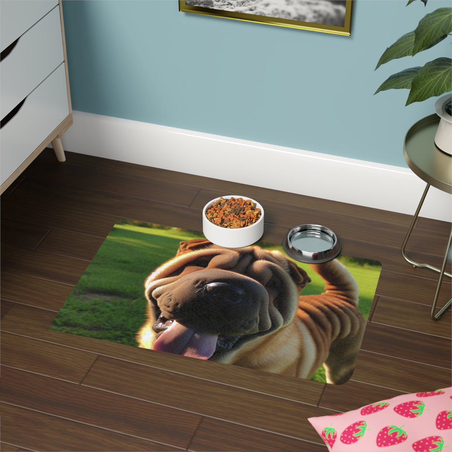 Pet Food Mat (12x18) - Shar Pei