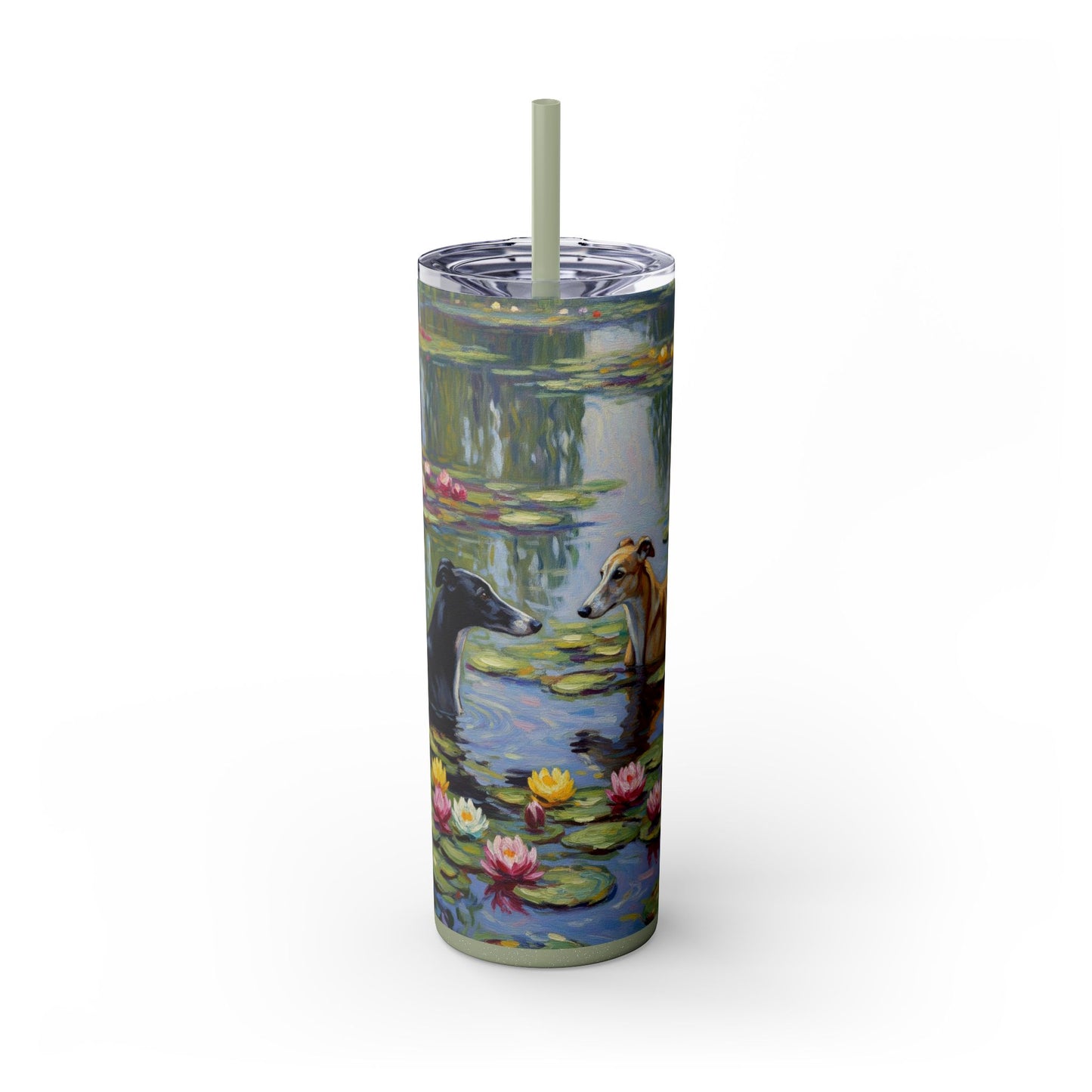 Vaso para galgos con pajita, 20 oz