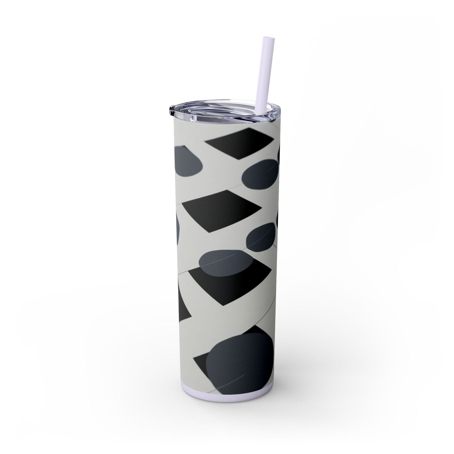 Optical Illusion Skinny Tumbler with Straw, 20oz