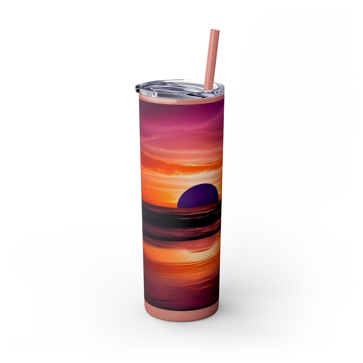 Brilliant Sunrise Skinny Tumbler with Straw, 20oz