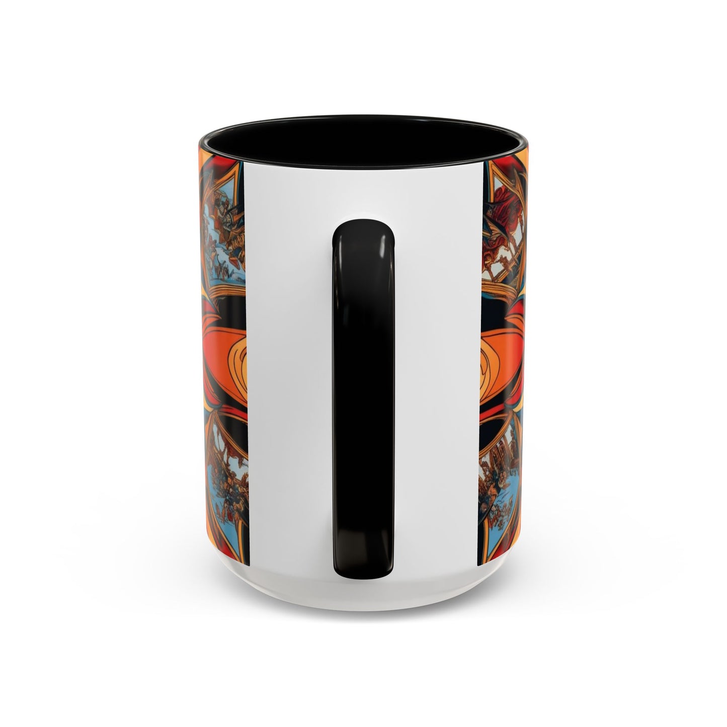 Optical Illusion Accent Mug – Ceramic Coffee Cup