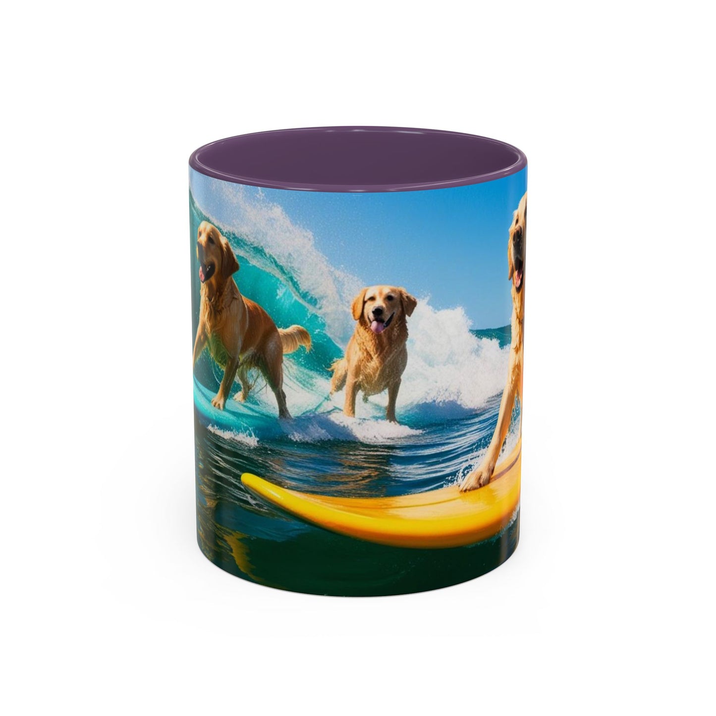 Mug à café Surf Dogs Accent - Cadeau idéal pour les amoureux des chiens